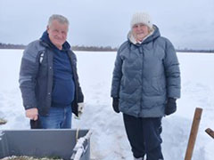 Отбор монолита на состояние перезимовки озимой пшеницы